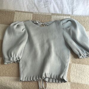 Open Back Puff Sleeve Zara Top